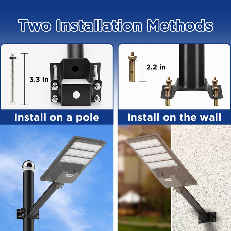 Load image into Gallery viewer, Black Solar street light mounting bracket -2.3" Diameter