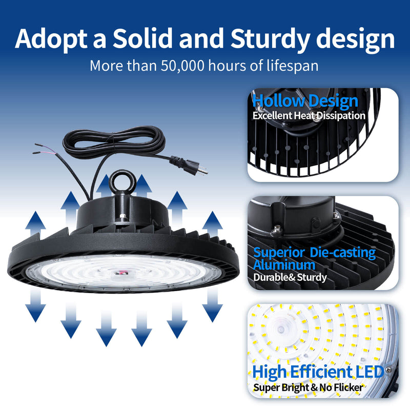 Load image into Gallery viewer, 100W 150W 200W UFO High Bay Light-Dimmable