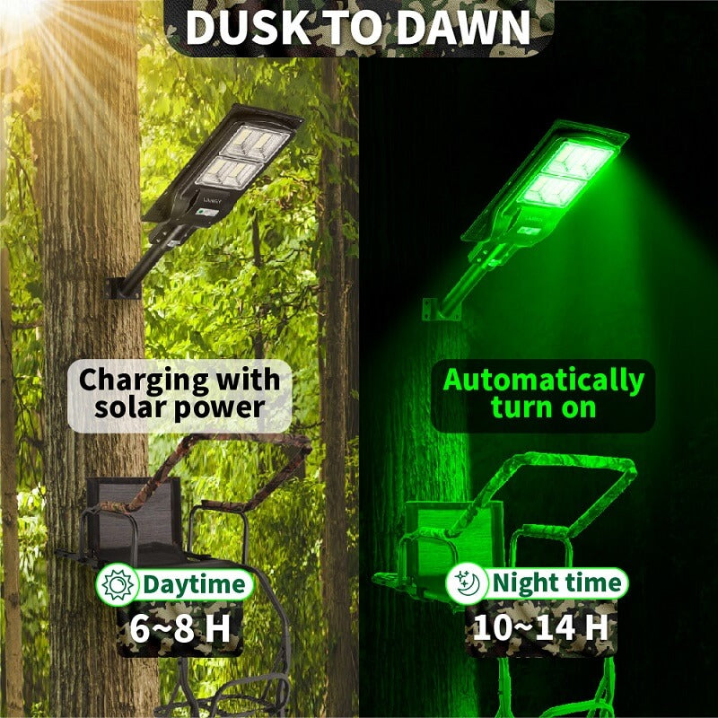 Load image into Gallery viewer, Solar Green Light for Hunting Hogs Deer,Fish light -15,000lumens