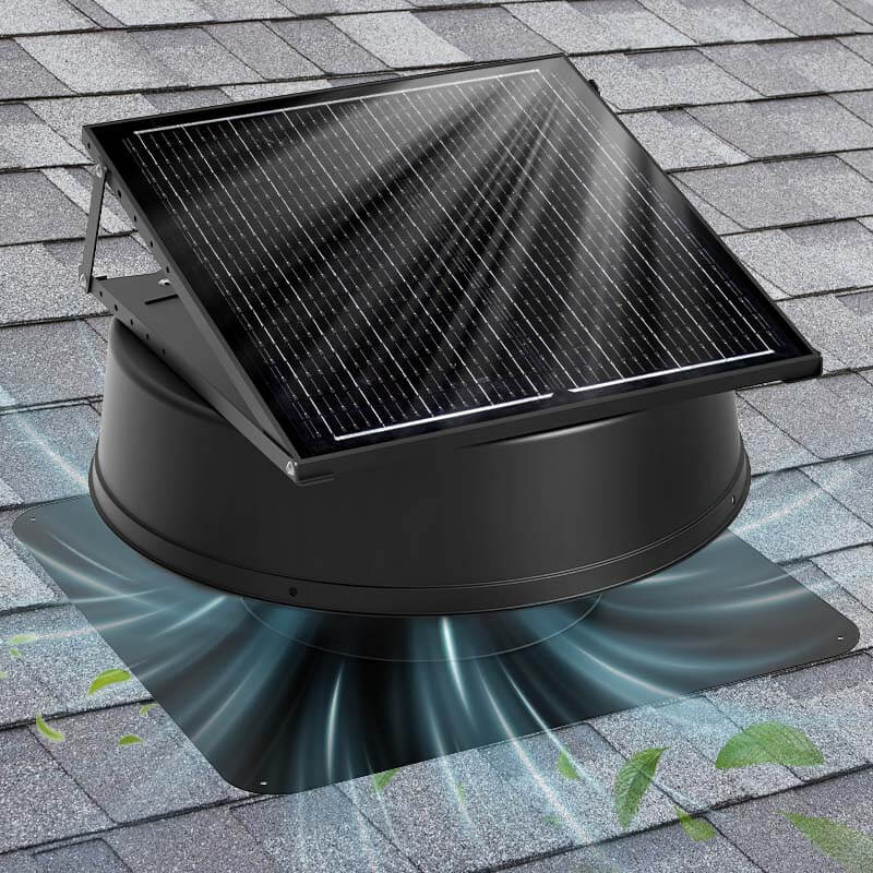 Load image into Gallery viewer, 12" Solar Attic Vent Fan -55W