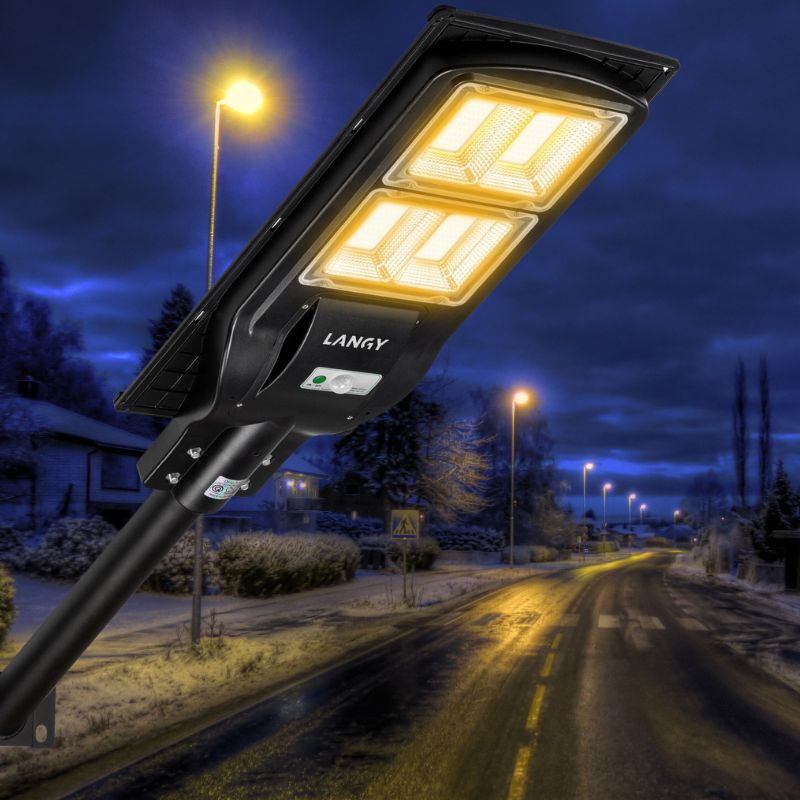 Load image into Gallery viewer, 4 PACK LANGY 120 W solar street lights 3000K warm white
