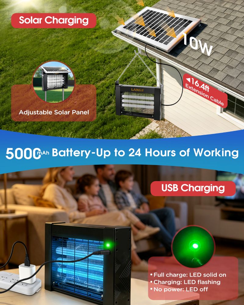 Load image into Gallery viewer, Upgraded Solar Mosquito Killer Lamp
