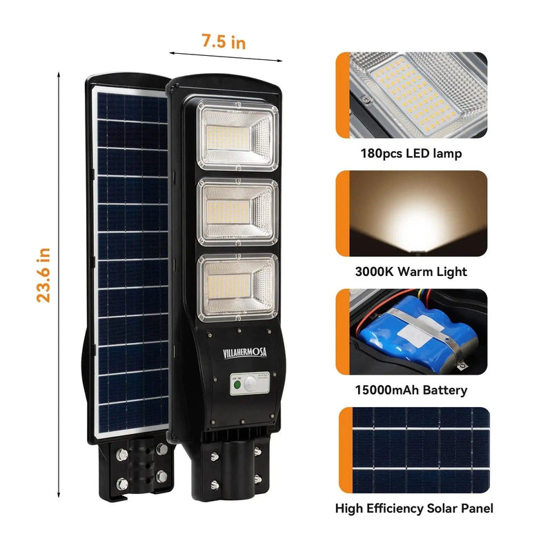 Load image into Gallery viewer, 90W solar street LED lights 3000K -warm white Langy Solar Lighting