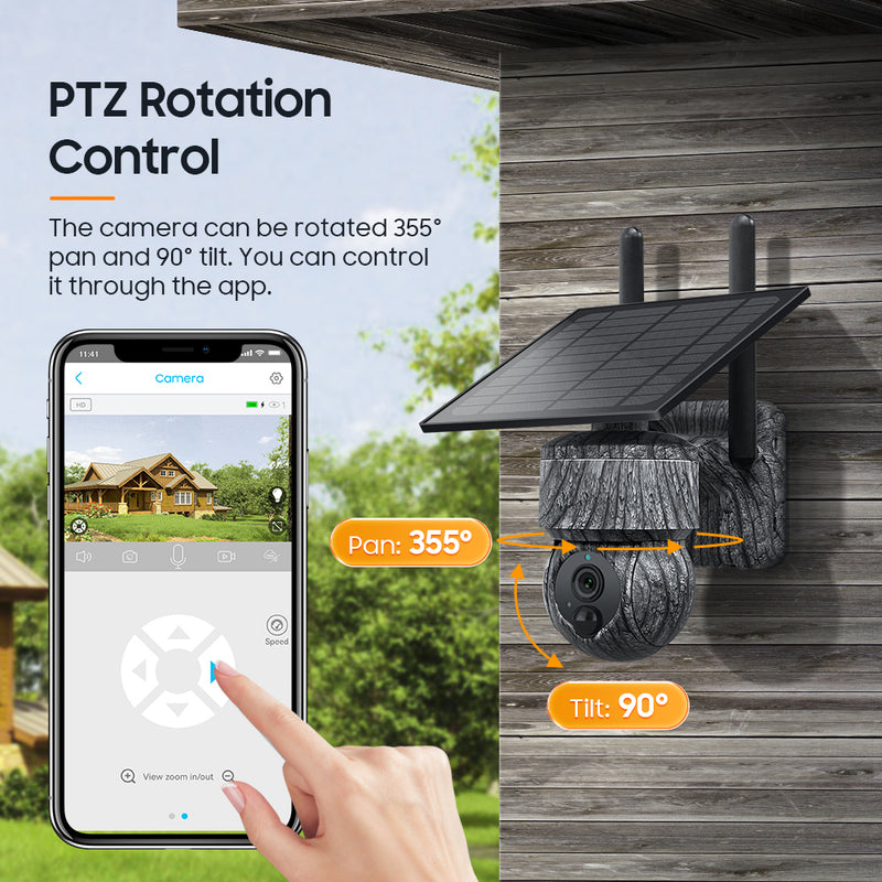 Load image into Gallery viewer, 2K HD 3MP  CamouflageSolar Security  Camera  wireless 4G / WIFI
