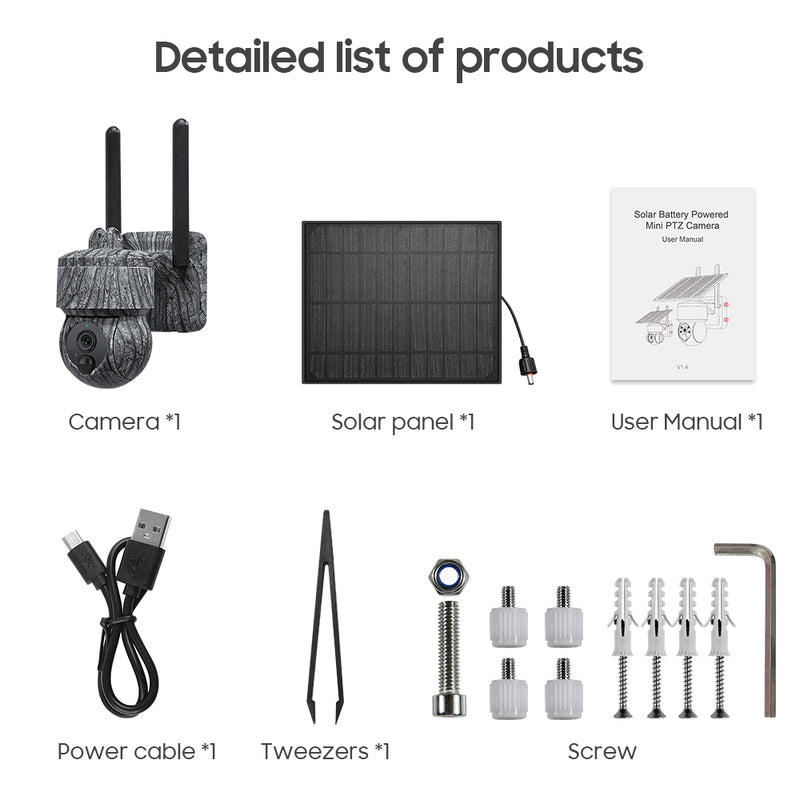 Load image into Gallery viewer, 2K HD 3MP  CamouflageSolar Security  Camera  wireless 4G / WIFI
