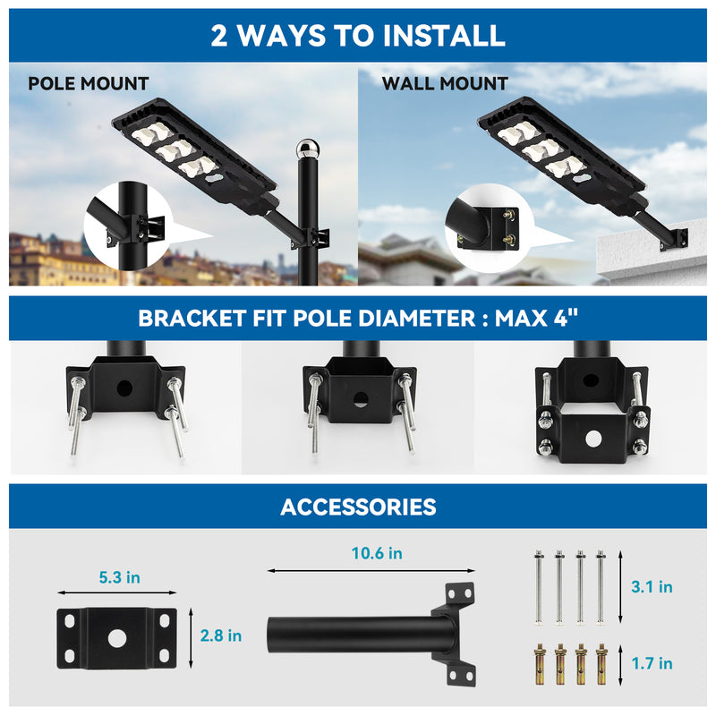 Load image into Gallery viewer, 3 PACK 200W solar street lights 20000 lumens

