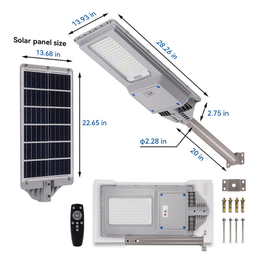 300 W solar street light-30,000 lumens