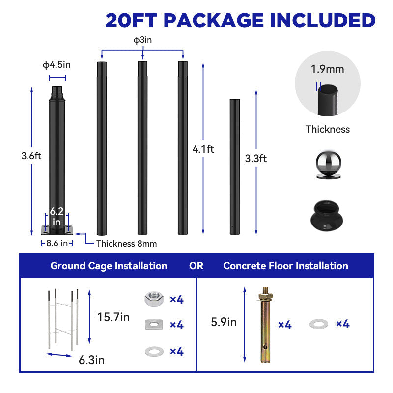 Load image into Gallery viewer, 200W Solar Street Light with pole 16FT/20FT
