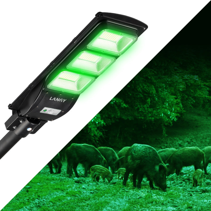 Load image into Gallery viewer, Solar Green Light for Hunting Hogs Deer,Fish light -15,000lumens
