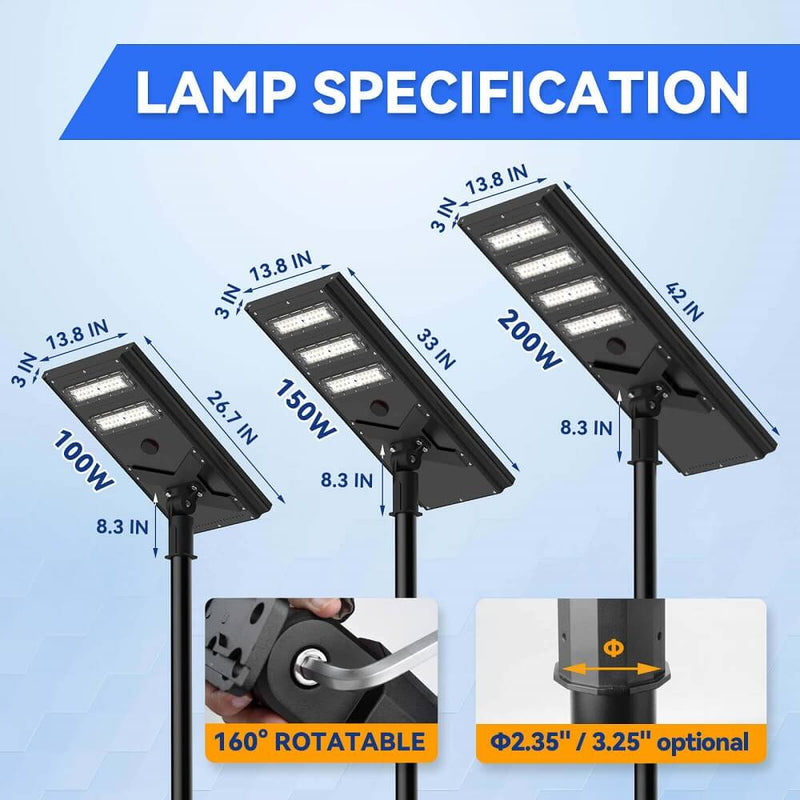 Load image into Gallery viewer, Commerical Solar Power LED Parking Lot Light - 2 Years Warranty
