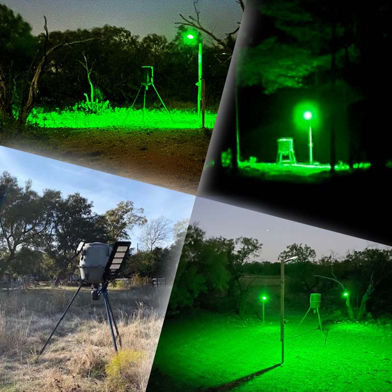 Load image into Gallery viewer, Solar Green Feeder Light for Hunting -12,000 lumens
