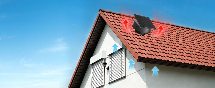 Solar Attic Fans with Remote Thermostat Solar Exhaust Fan for home