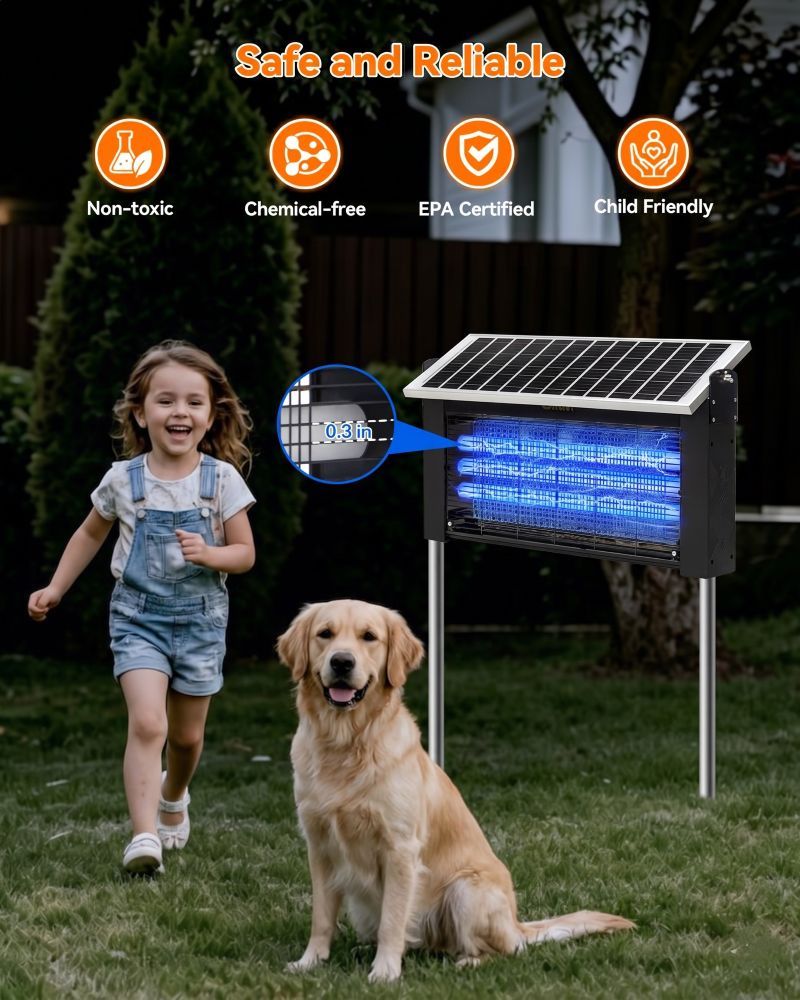 Load image into Gallery viewer, 4500V Commercial Grade Solar Bug Zapper - Heavy Duty Mosquito Killer Pro
