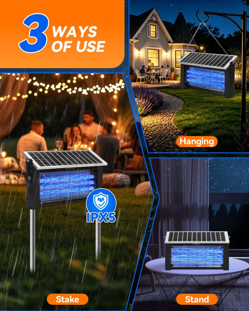 Load image into Gallery viewer, 4500V Commercial Grade Solar Bug Zapper - Heavy Duty Mosquito Killer Pro
