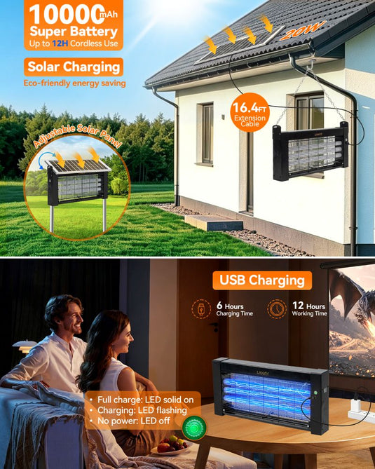 Upgraded Solar Mosquito Killer Lamp
