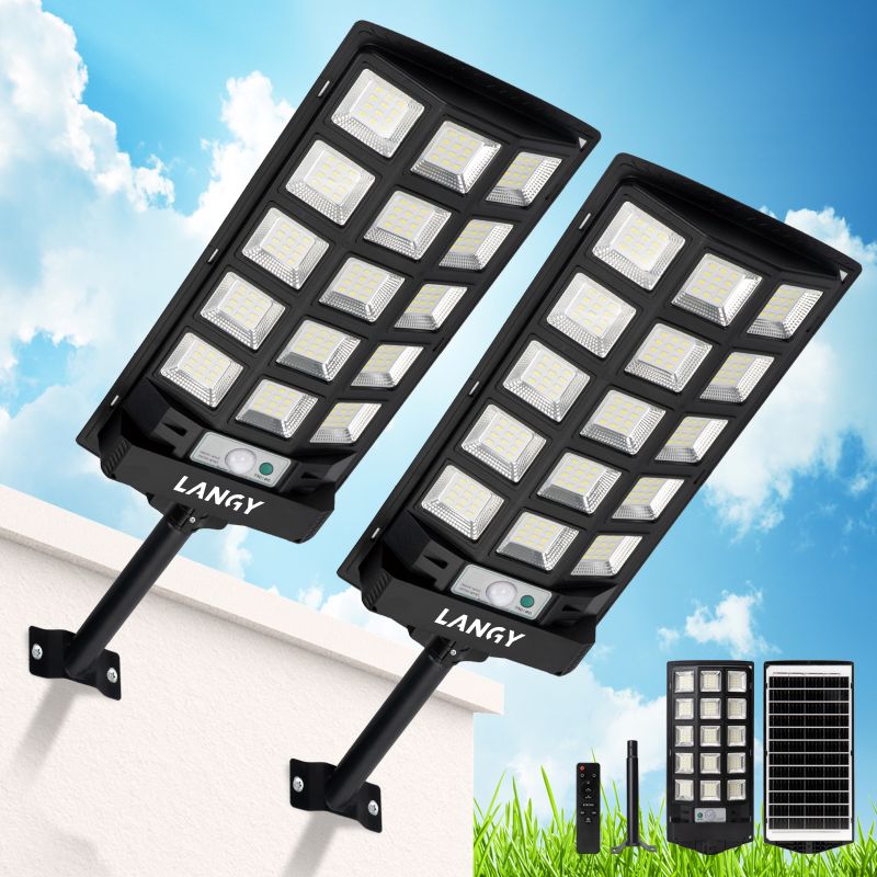 Load image into Gallery viewer, 60W 90W Solar Outdoor Dusk to Dawn Lights with Remote Control
