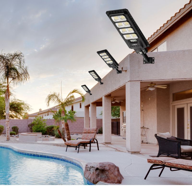 Load image into Gallery viewer, 4 pack 200W solar street lights 25000 lumens
