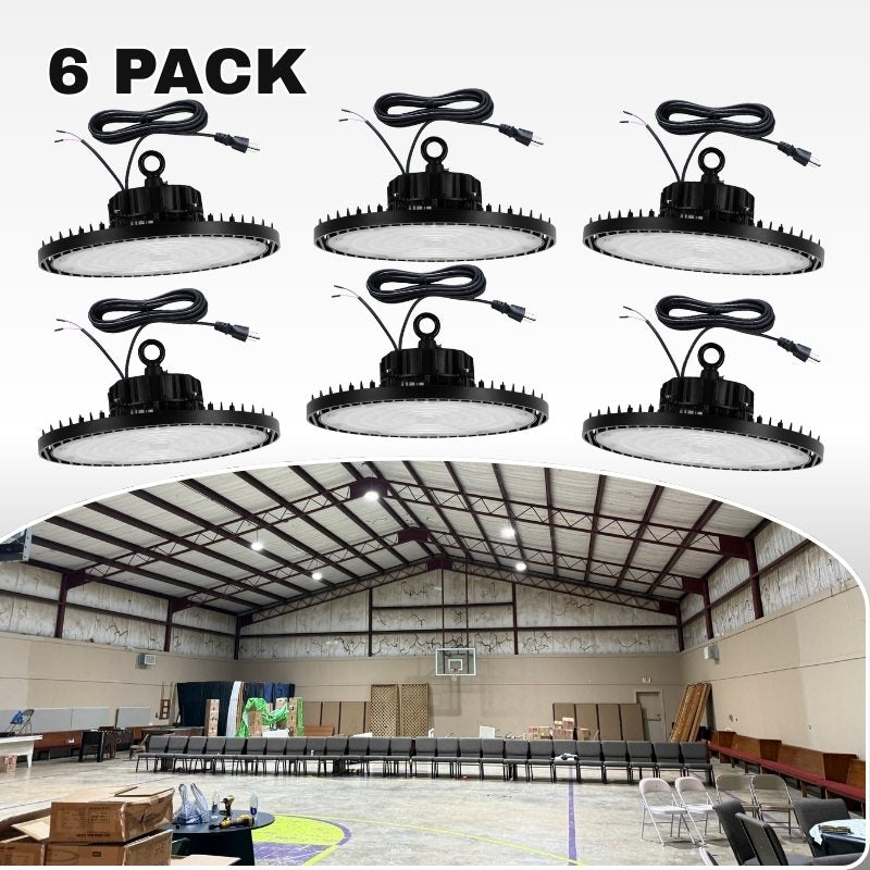 Load image into Gallery viewer, 6 Pack 200W UFO LED high bay light -Dimmable
