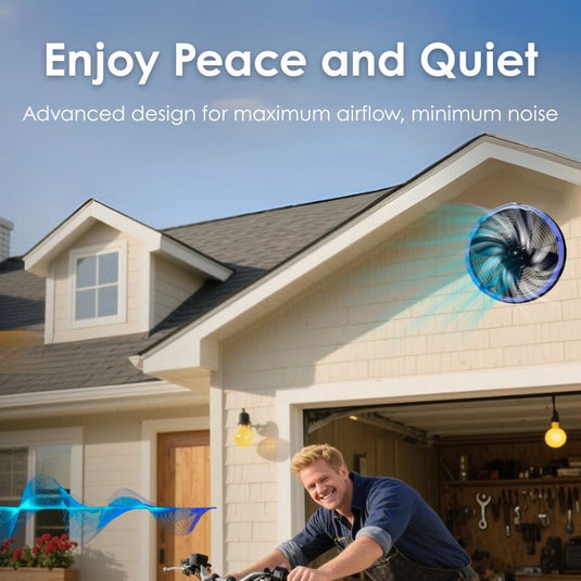 15 Inch Attic Gable Fan with Thermostat -1300CFM
