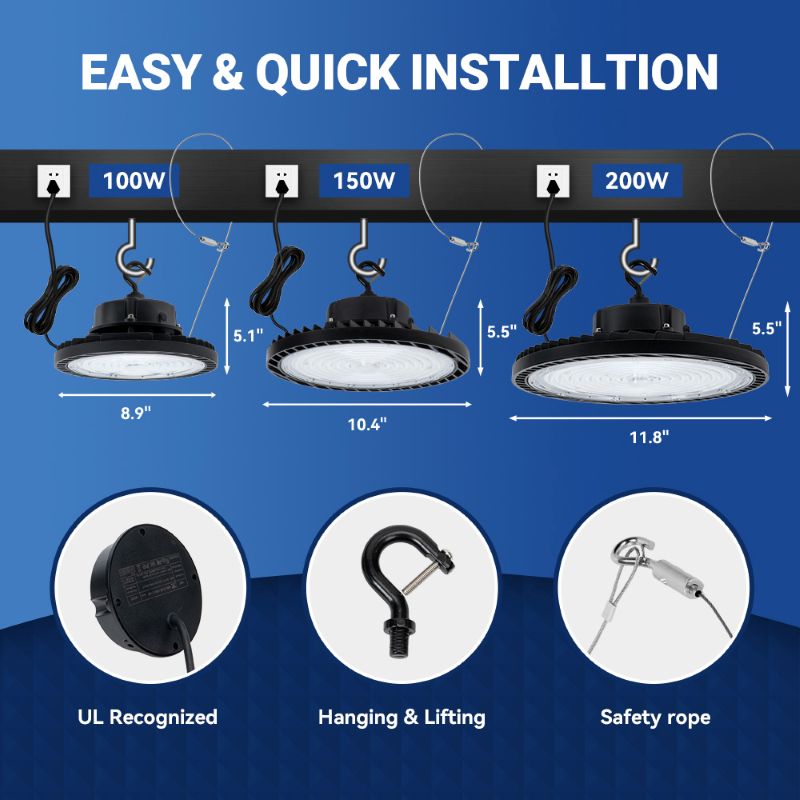 Load image into Gallery viewer, 200W LED UFO high bay light-30,000 lumens
