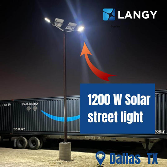 1400W solar street light with pole -30,000lumens