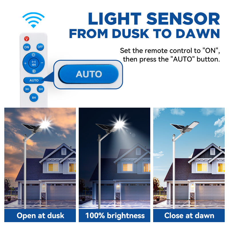 Load image into Gallery viewer, 1500W solar street light with 20ft /16ft pole
