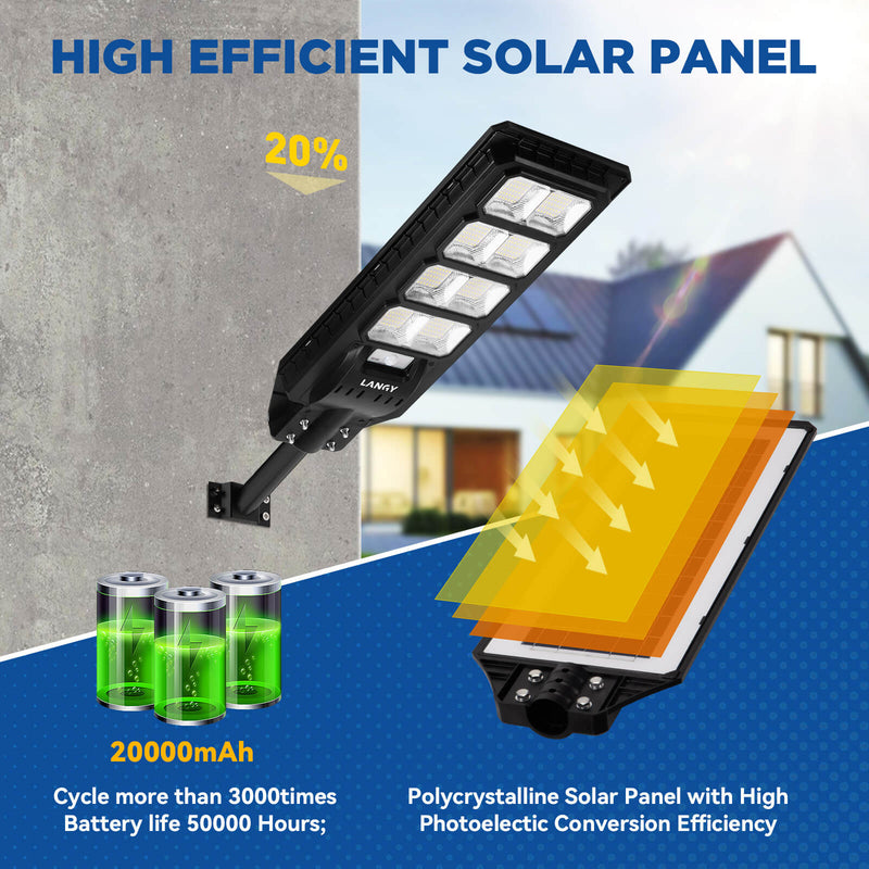 Load image into Gallery viewer, 200W All in one solar Parking Lot Lights -25,000 lumens
