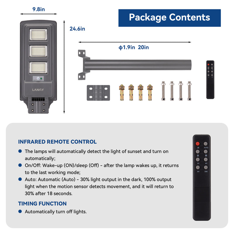 Load image into Gallery viewer, 60W solar street lights -6,000 lumens
