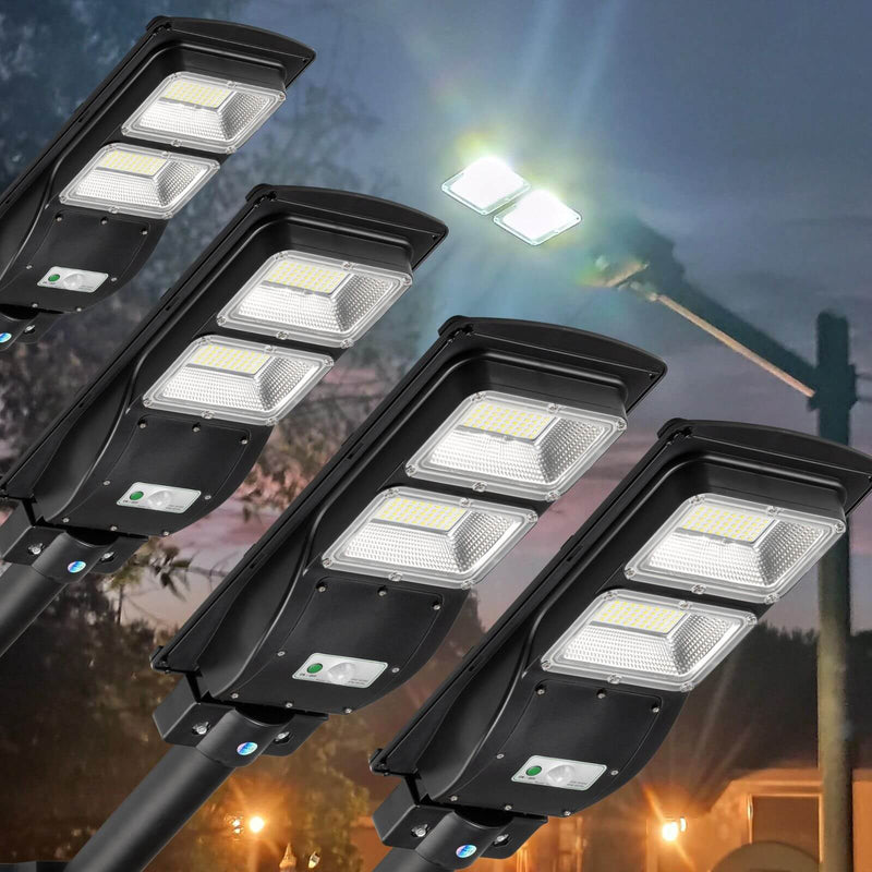 Load image into Gallery viewer, 4 PACK 60W solar street light 6000 lumens
