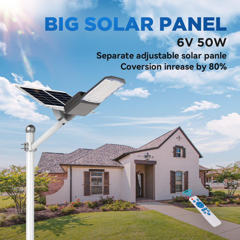 Load image into Gallery viewer, 1400W solar street light with pole -30,000lumens
