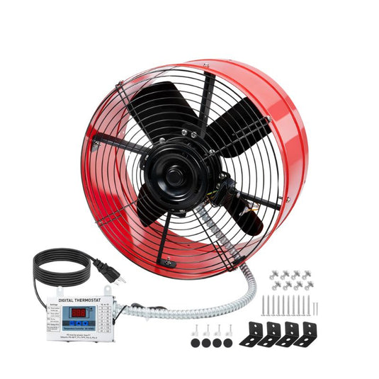 15 Inch Attic Gable Fan with Thermostat -1650CFM