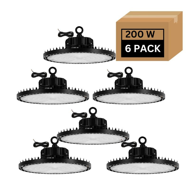 Load image into Gallery viewer, 6 Pack 200W UFO LED High Bay Light
