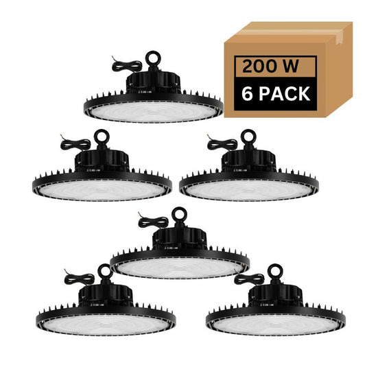 6 Pack 200W UFO LED High Bay Light