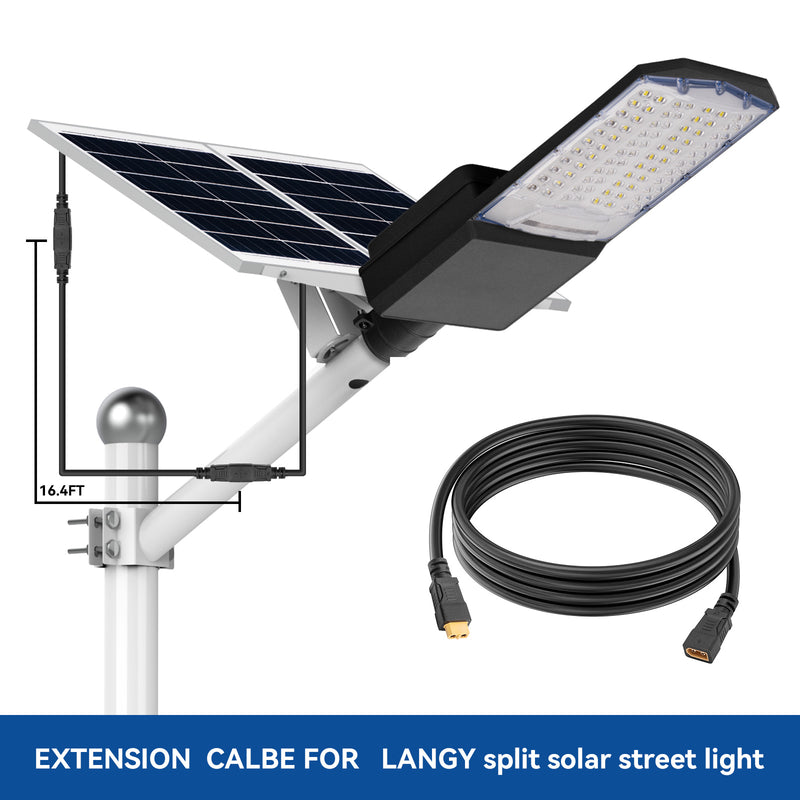 Load image into Gallery viewer, 16.4 FT Extension cable for LANGY split solar street light
